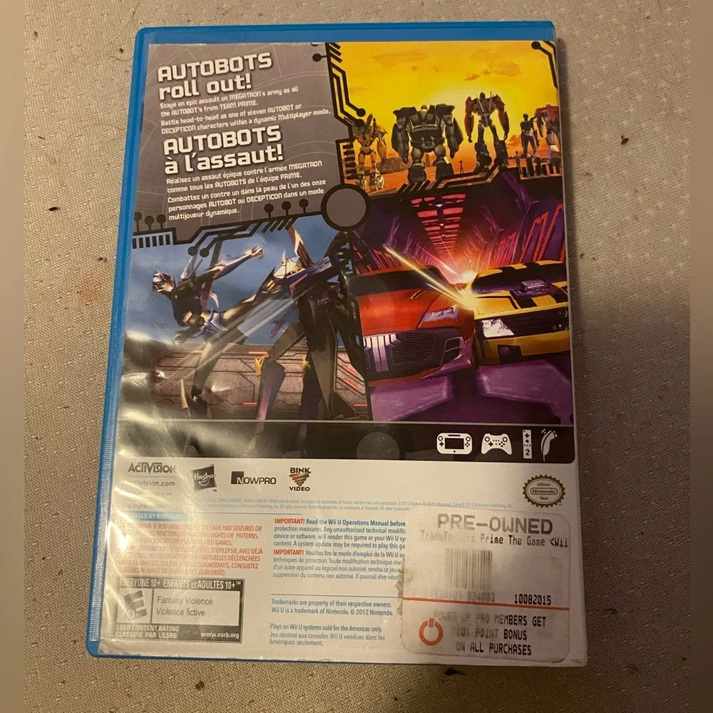 Wii‎ U Transformers Prime